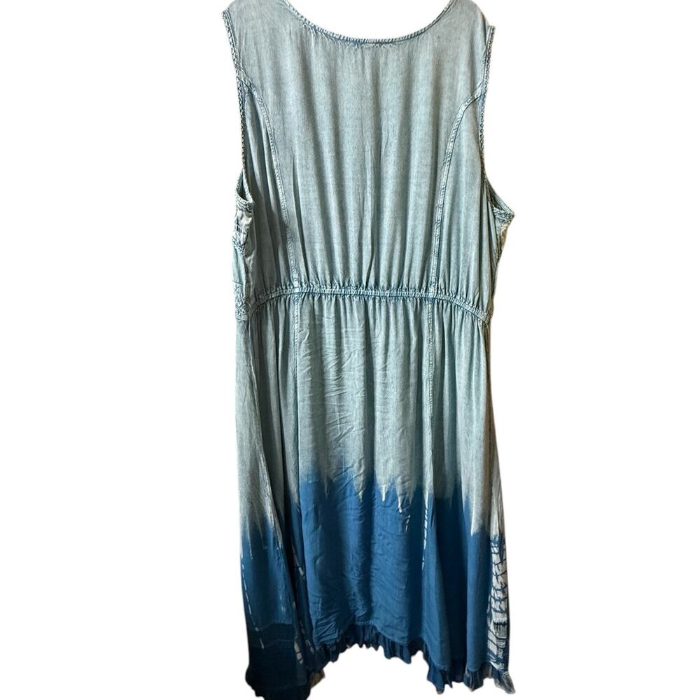Seventh Avenue Boho Tank Summer Dress Size 3X in Teal Green - Picture 9 of 11